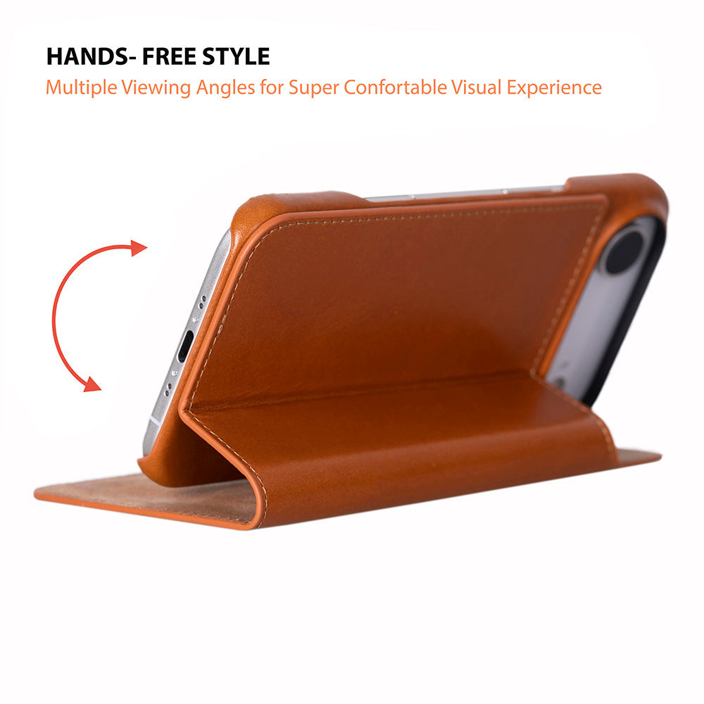 Decatur iPhone 17 Air Leather Folio Wallet Case