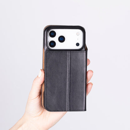 Decatur iPhone 17 Pro Leather Folio Wallet Case