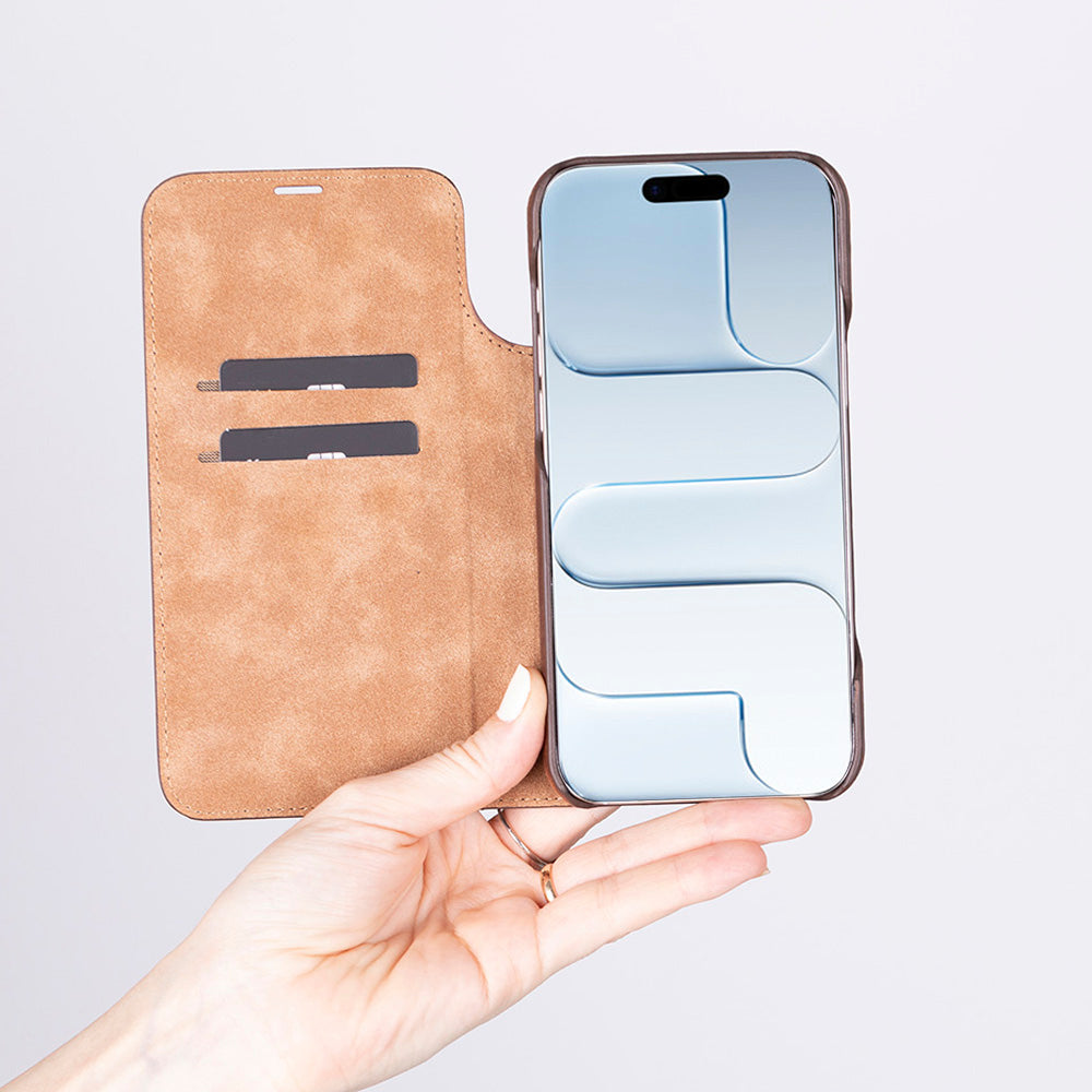 Decatur iPhone 17 Air Leather Folio Wallet Case