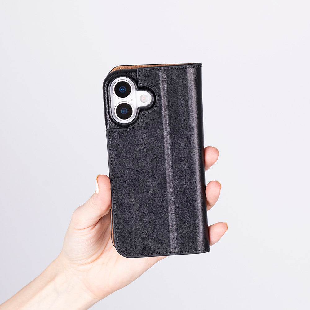 Decatur iPhone 17 Leather Folio Wallet Case