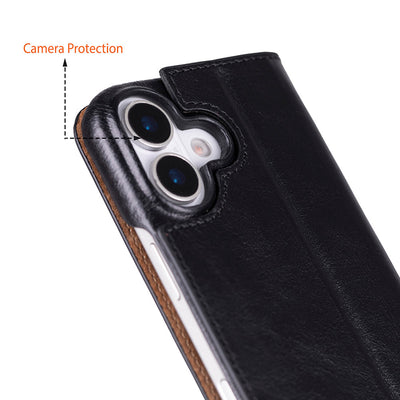 Decatur iPhone 17 Leather Folio Wallet Case