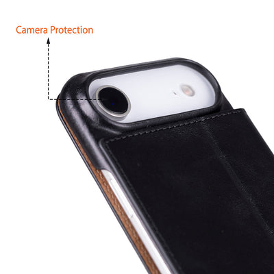 Decatur iPhone 17 Air Leather Folio Wallet Case