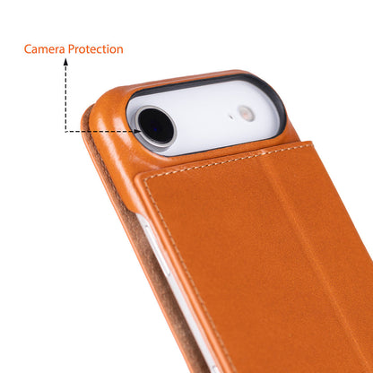 Decatur iPhone 17 Air Leather Folio Wallet Case