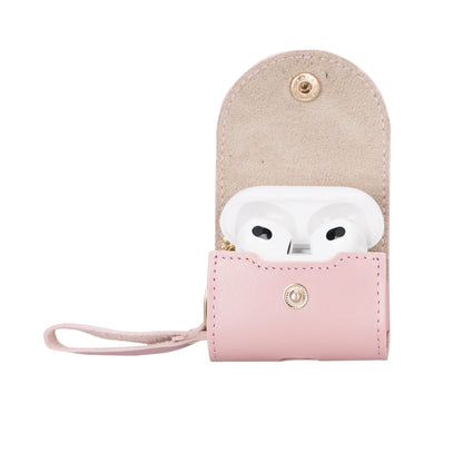 Mai Snap AirPods 4th and 3rd Gen Leather Case - TORONATA - color_ Pink