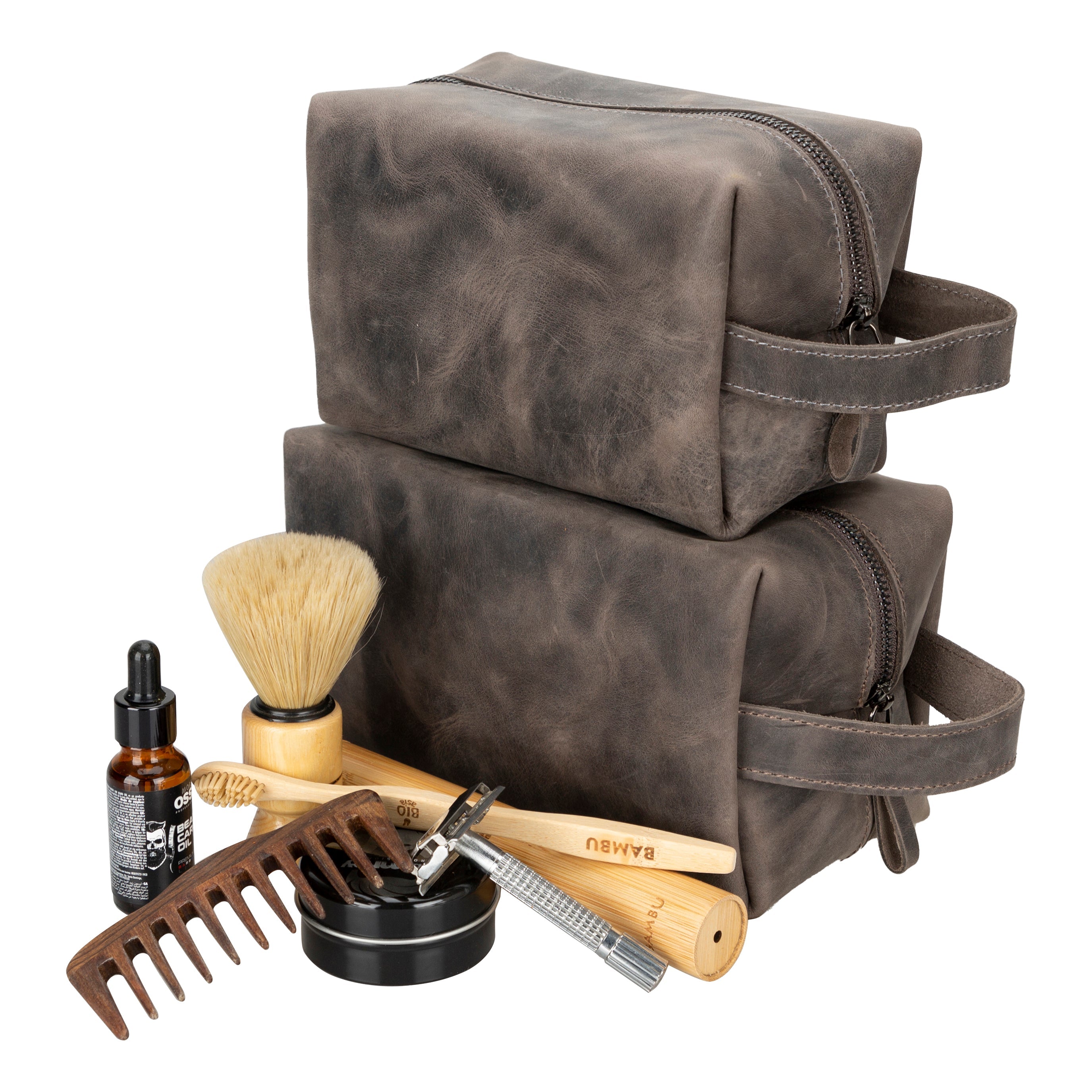 Eve Leather Dopp Kit, X Large - TORONATA - color_ Light Brown