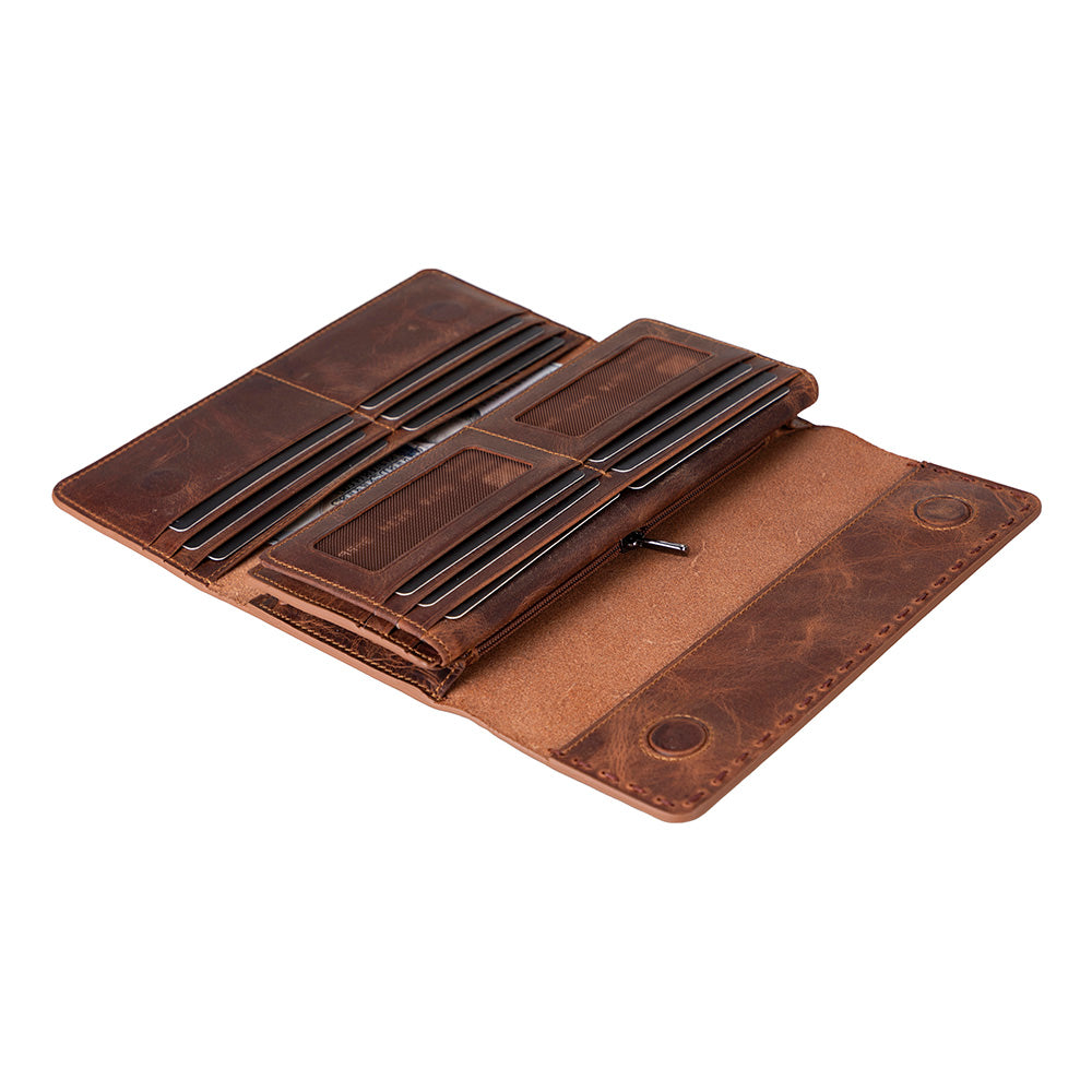 Nome Leather Wallet – 16 Card Slots & Phone Holder - 
