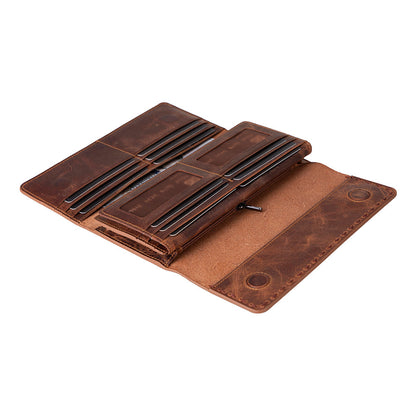 Nome Leather Wallet – 16 Card Slots & Phone Holder - 