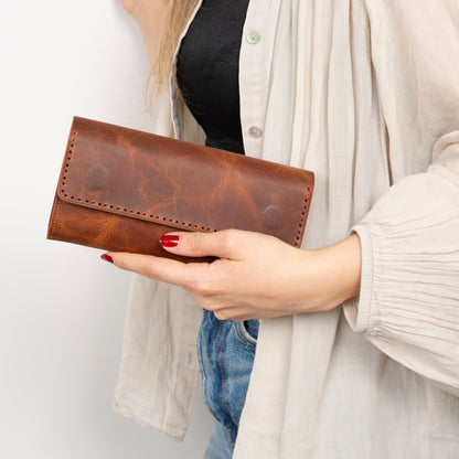 Nome Leather Wallet – 16 Card Slots & Phone Holder - 