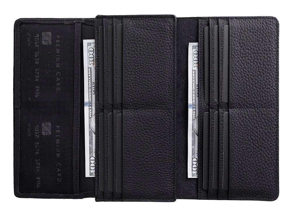 Nome Leather Wallet – 16 Card Slots & Phone Holder - 