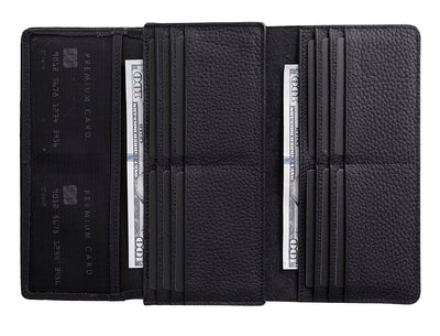 Nome Leather Wallet – 16 Card Slots & Phone Holder - 