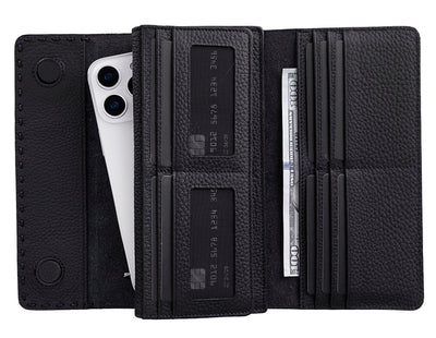 Nome Leather Wallet – 16 Card Slots & Phone Holder - 