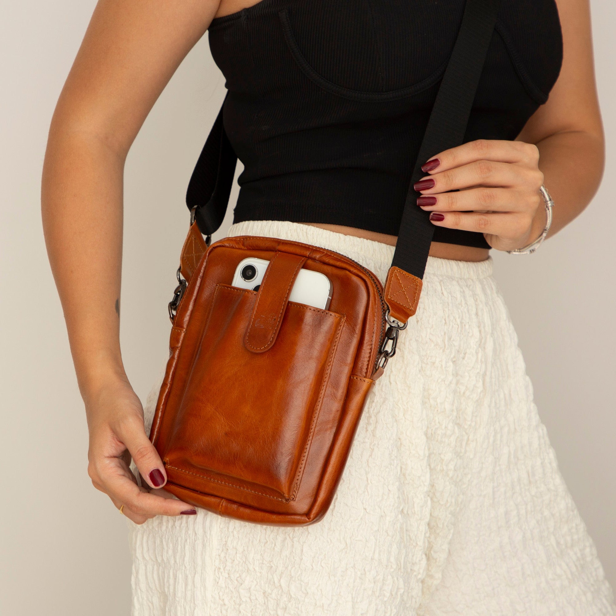 Pisa Leather Crossbody Bag - TORONATA - 