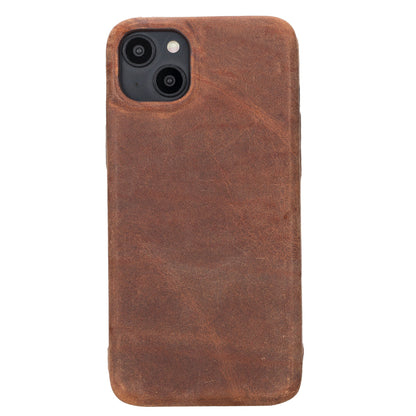 Rock Cover iPhone 15 Leather Case - TORONATA - color_ Saddle Brown