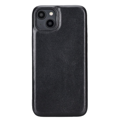 Rock Cover iPhone 15 Leather Case - TORONATA - color_ Black