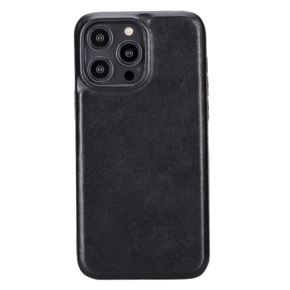 Rock Cover iPhone 15 Pro Max Leather Case - TORONATA - color_ Black