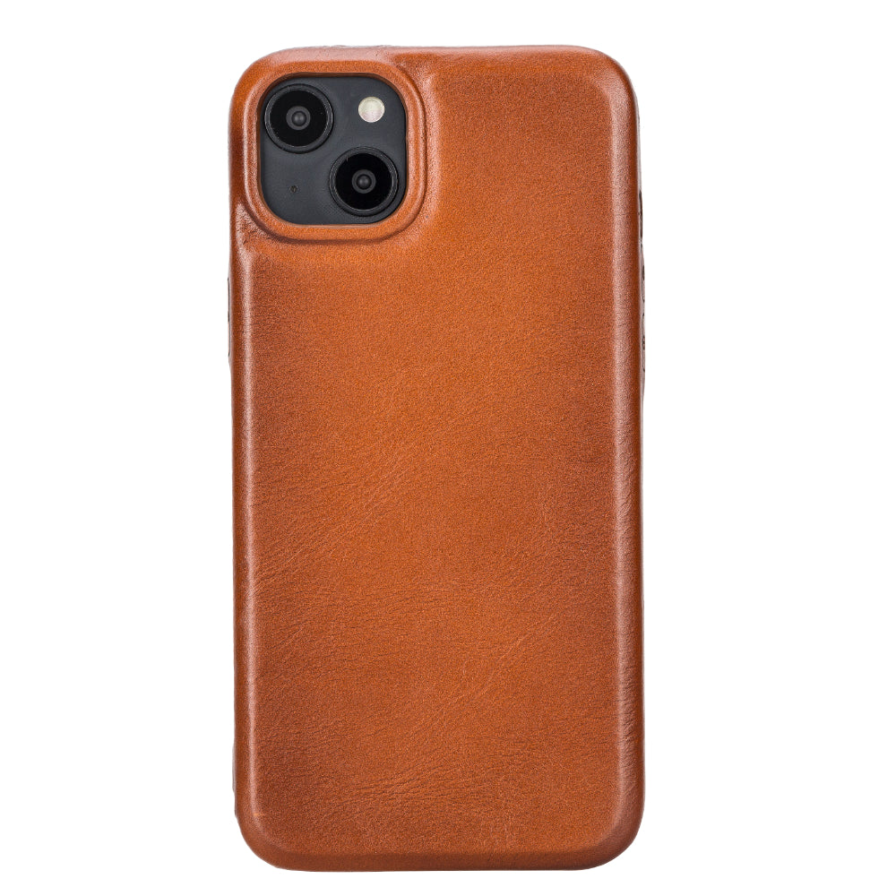 Rock Cover iPhone 15 Leather Case - TORONATA - color_ Tan