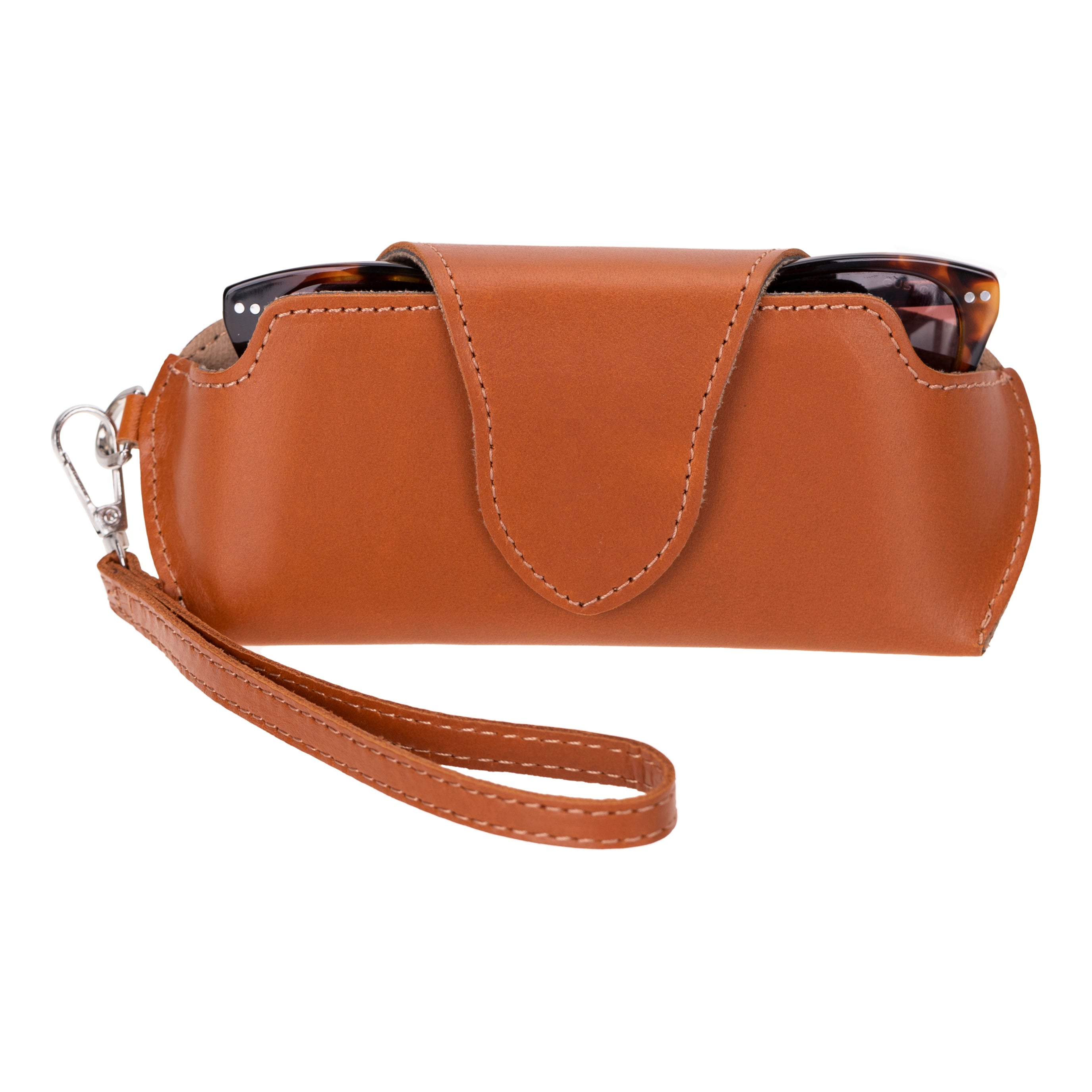 Riviera Leather Glasses Case - TORONATA - color_ Sandy Tan