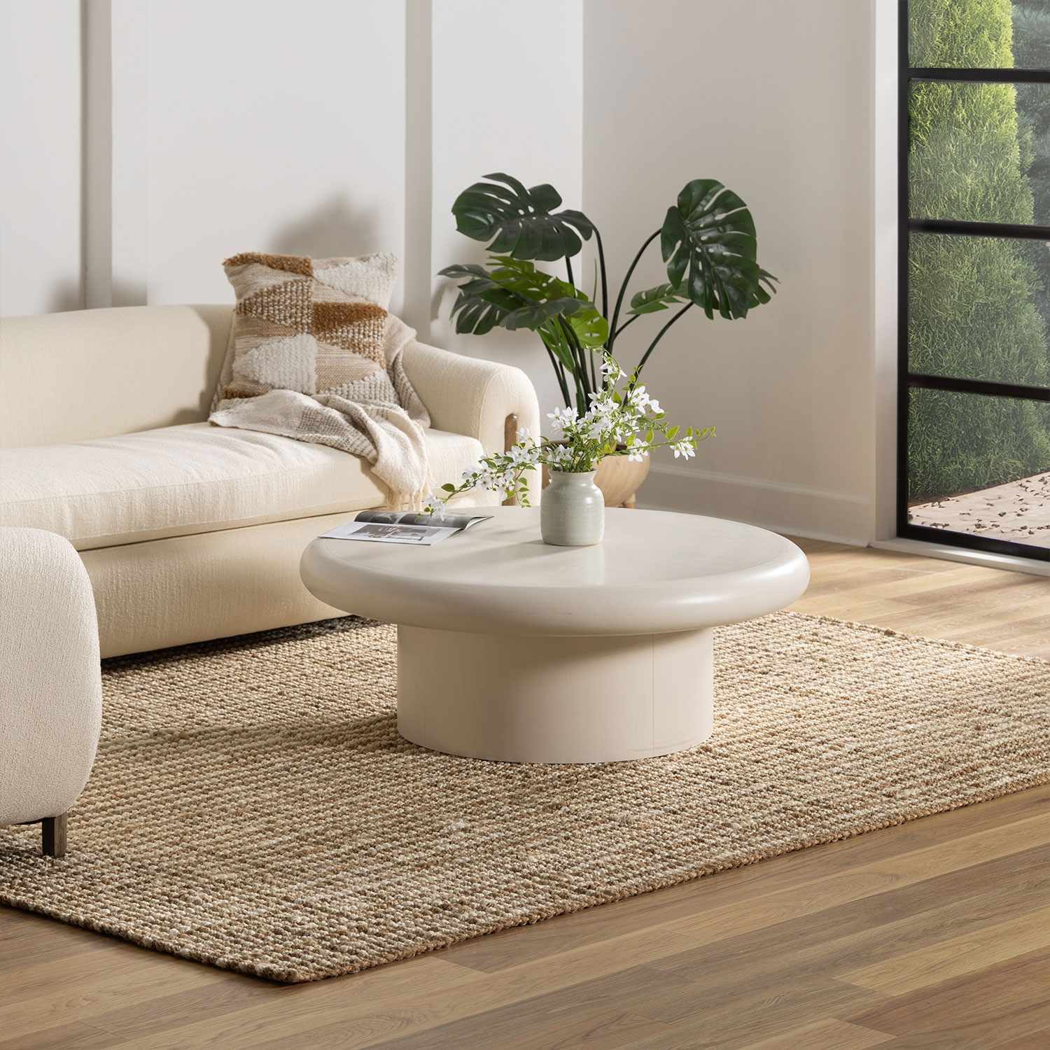 Ambel Tan Camel Jute Area Rug