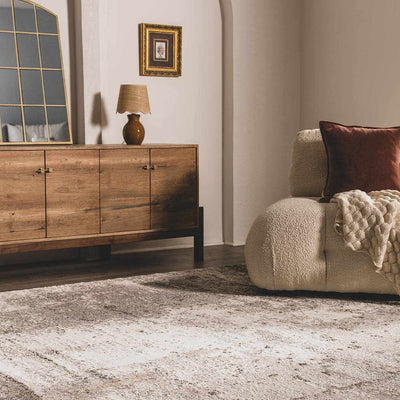 Duval Taupe Abstract Area Rug