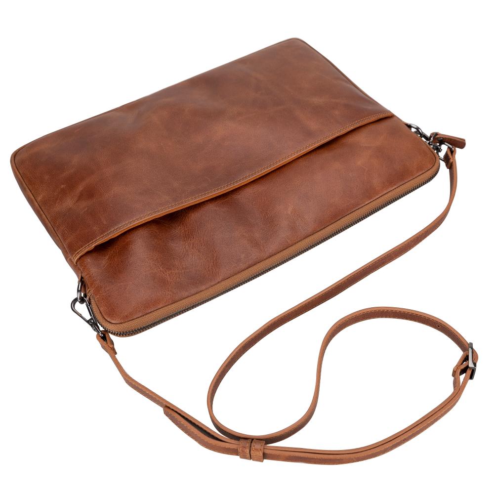 Seward Leather Laptop Bag with Shoulder Strap - MacBook Sleeve 14" & 16" 