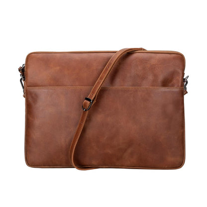 Seward Leather Laptop Bag with Shoulder Strap - MacBook Sleeve 14" & 16" 