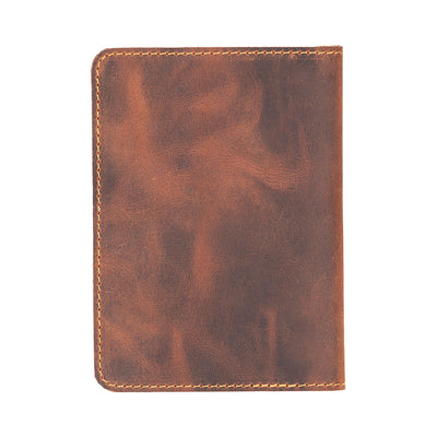 Tempe Genuine Leather Passport Holder - Handcrafted Travel Document Organizer 