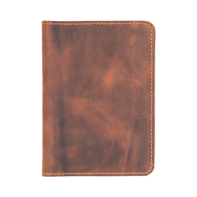 Tempe Genuine Leather Passport Holder - Handcrafted Travel Document Organizer 