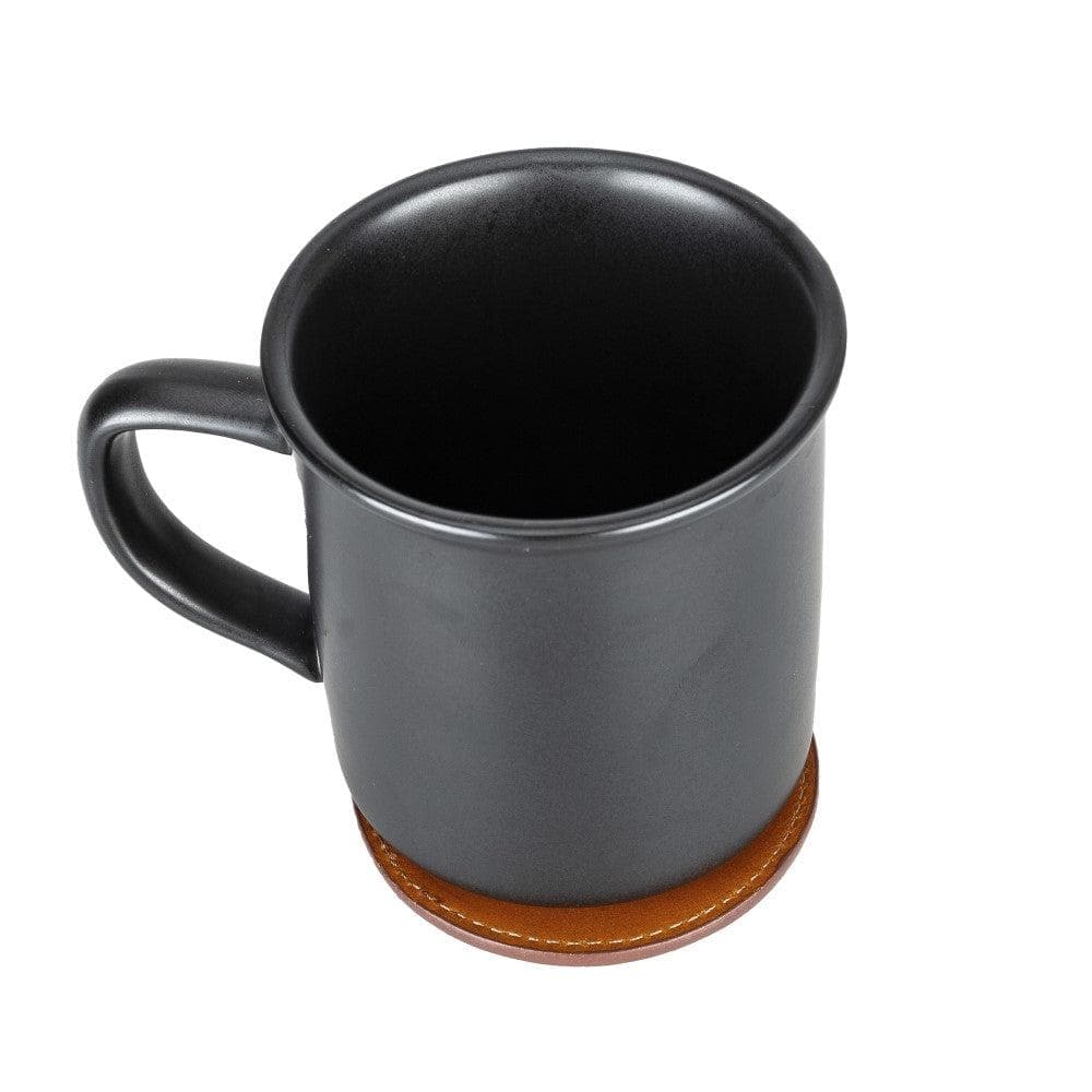 Tucson Genuine Leather Coaster Set of 5 with Holder - Premium Cup Coasters #color_tan
