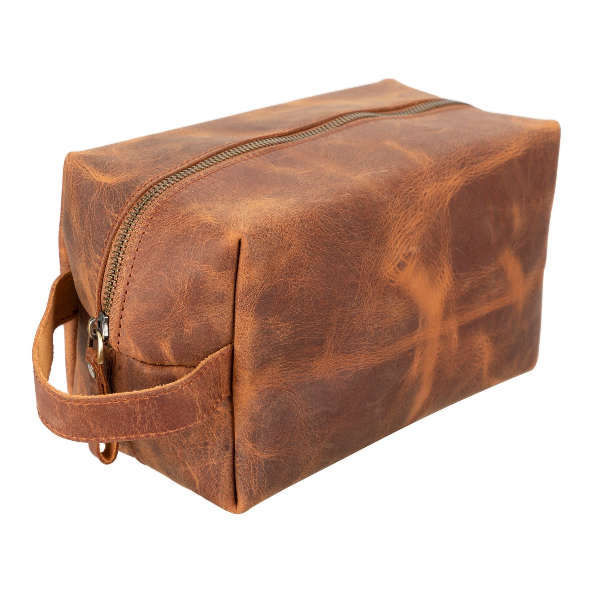 Amazon.com: Polare Vintage Full Grain Leather Handmade Travel Toiletry Bag  for Men - Dopp Kit - Shaving Kit with YKK Metal Zippers : Beauty & Personal  Care