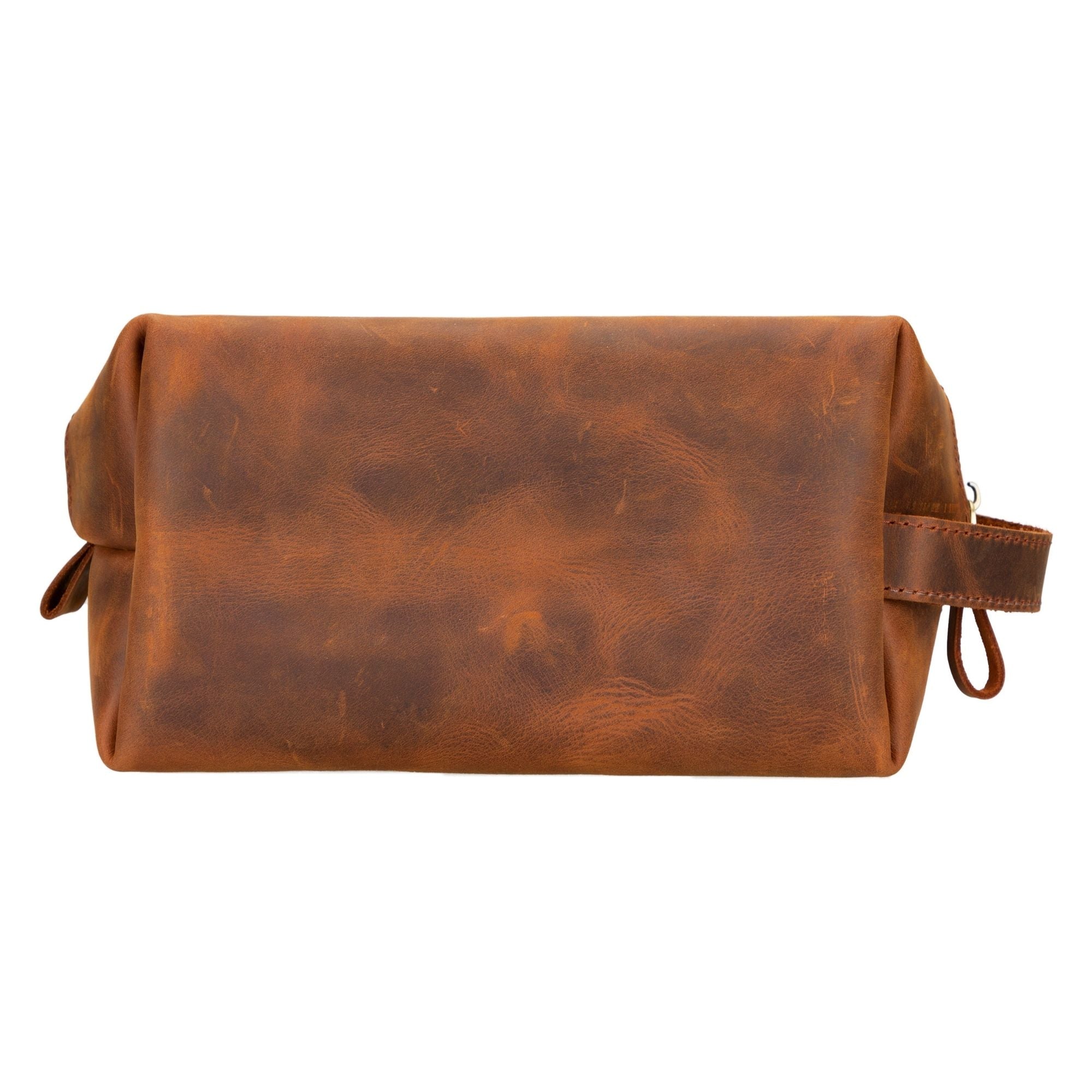 oswego men's leather dopp kit & small travel handbag - toronata - 