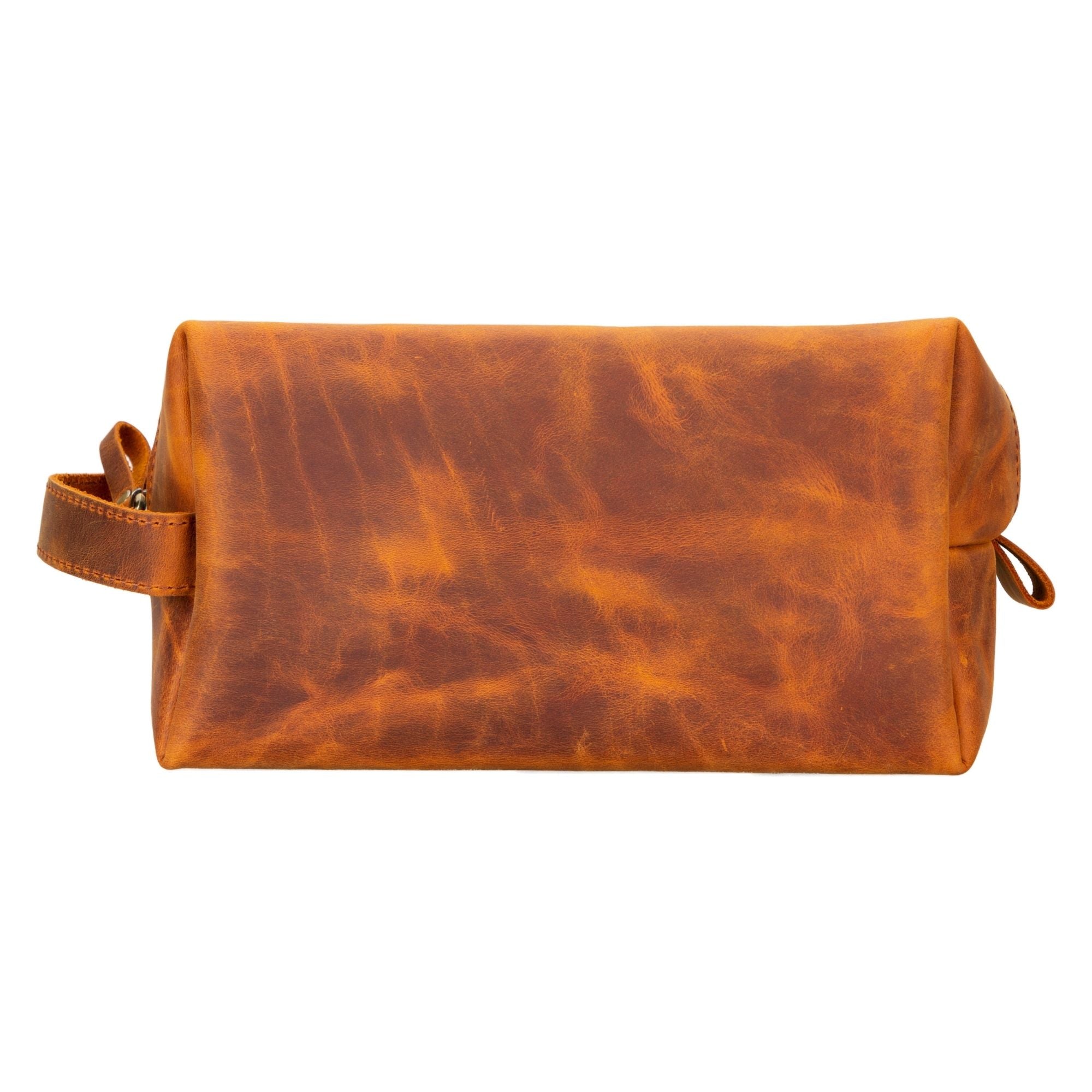oswego men's leather dopp kit & small travel handbag - toronata -  