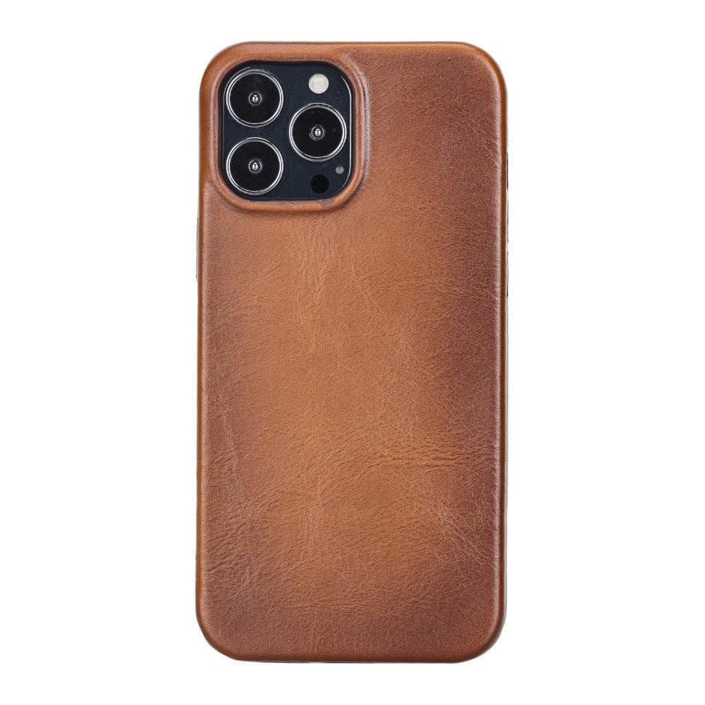 Rock Cover iPhone 14 Series Leather Case / RC - TORONATA - color_ Tan