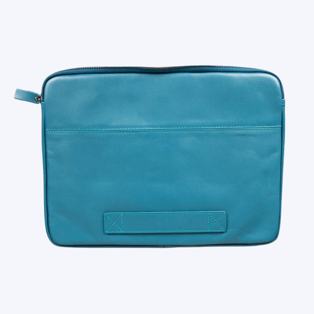 Awe Leather Laptop / Tablet Sleeve - TORONATA - color_ Blue
