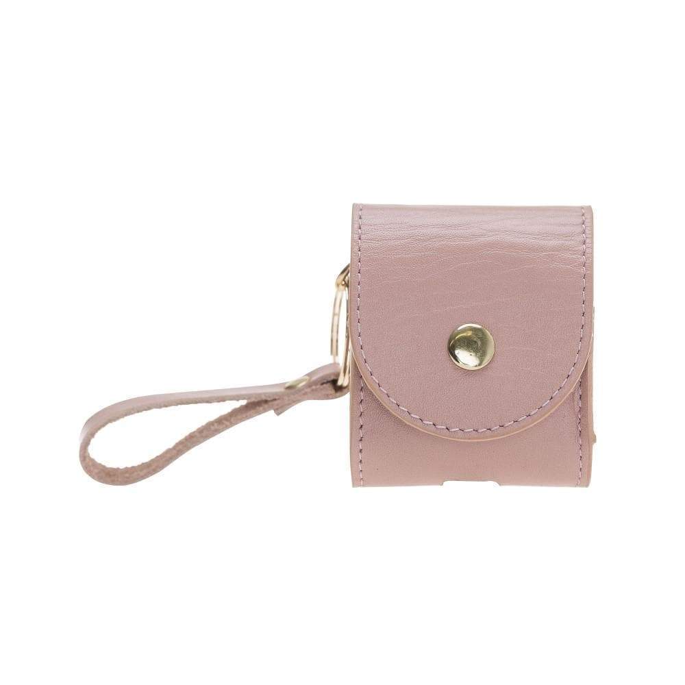 Mai Snap AirPods 1st and 2nd Generation Leather Case with Hook - TORONATA - color_ Pink