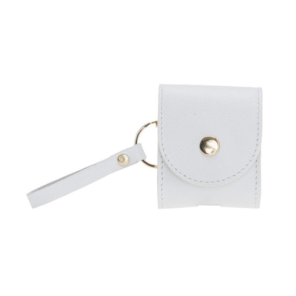 Mai Snap AirPods 1st and 2nd Generation Leather Case with Hook - TORONATA - color_ White