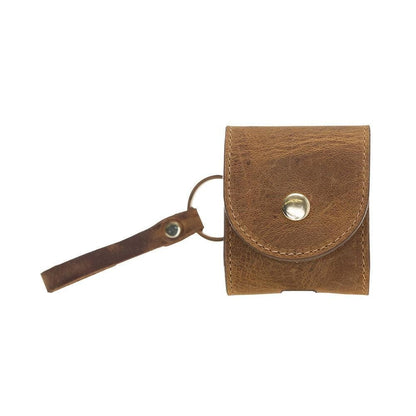 Mai Snap AirPods 1st and 2nd Generation Leather Case with Hook - TORONATA - color_ Moccasin