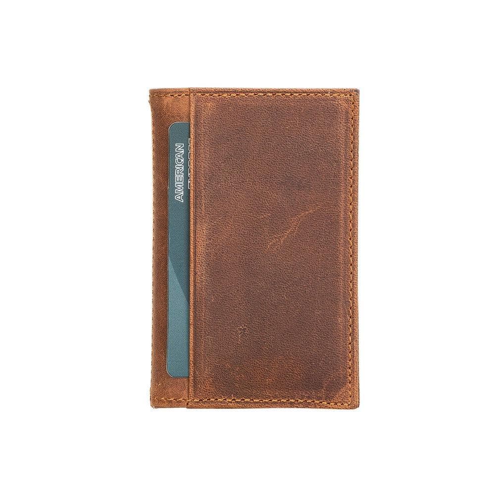 Andy Leather Card Holder - TORONATA - color_ Saddle Brown