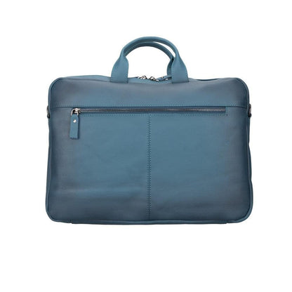 Apollo Leather Business Briefcase / Laptop Case 14" - TORONATA - color_ Blue