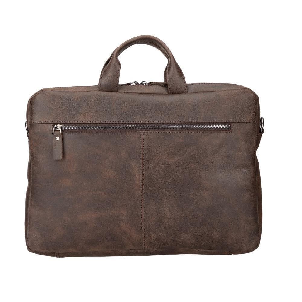 Apollo Leather Business Briefcase / Laptop Case 14" - TORONATA - color_ Brown