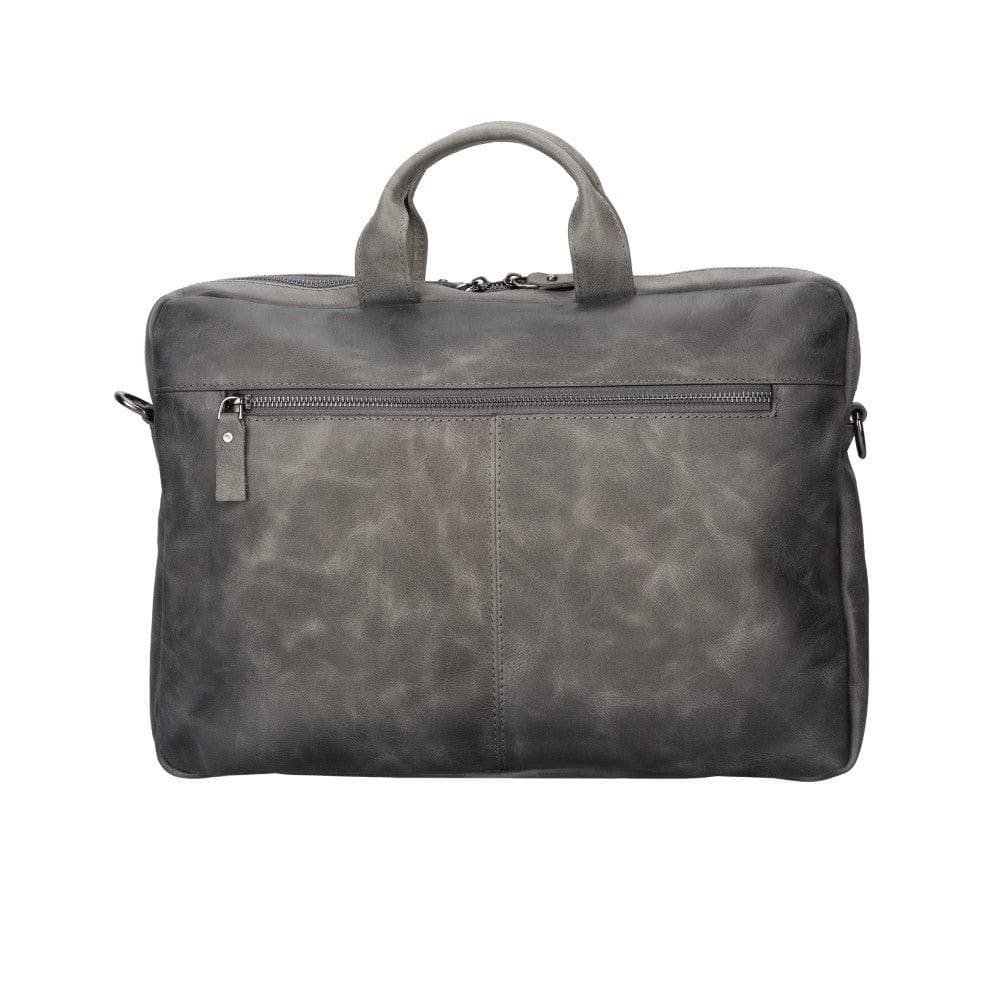 Apollo Leather Business Briefcase / Laptop Case 14" - TORONATA - color_ Gray
