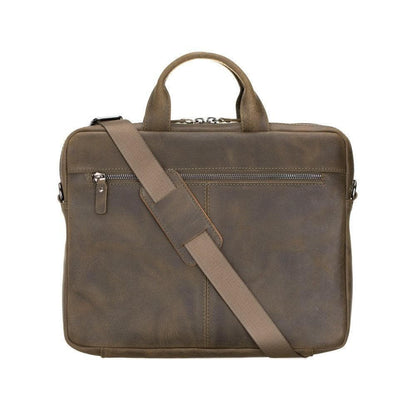 Apollo Leather Business Briefcase / Laptop Case 14" - TORONATA - color_ Dark Goldenrod