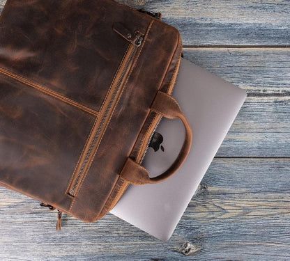 Apollo Leather Business Briefcase / Laptop Case 14" - TORONATA - color_