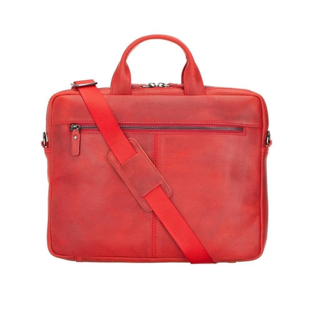 Apollo Leather Business Briefcase / Laptop Case 14" - TORONATA - color_ Red