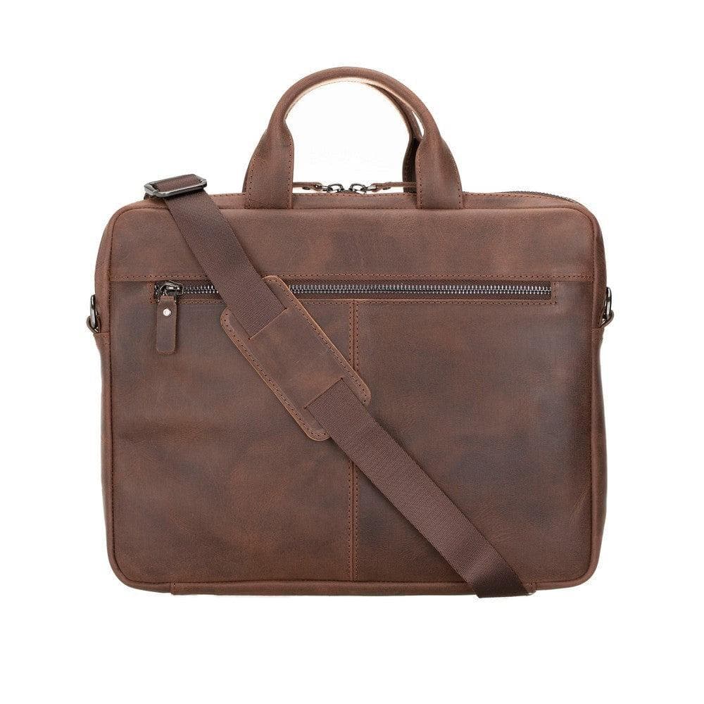 Apollo Leather Business Briefcase / Laptop Case 14" - TORONATA - color_ Sandy Brown