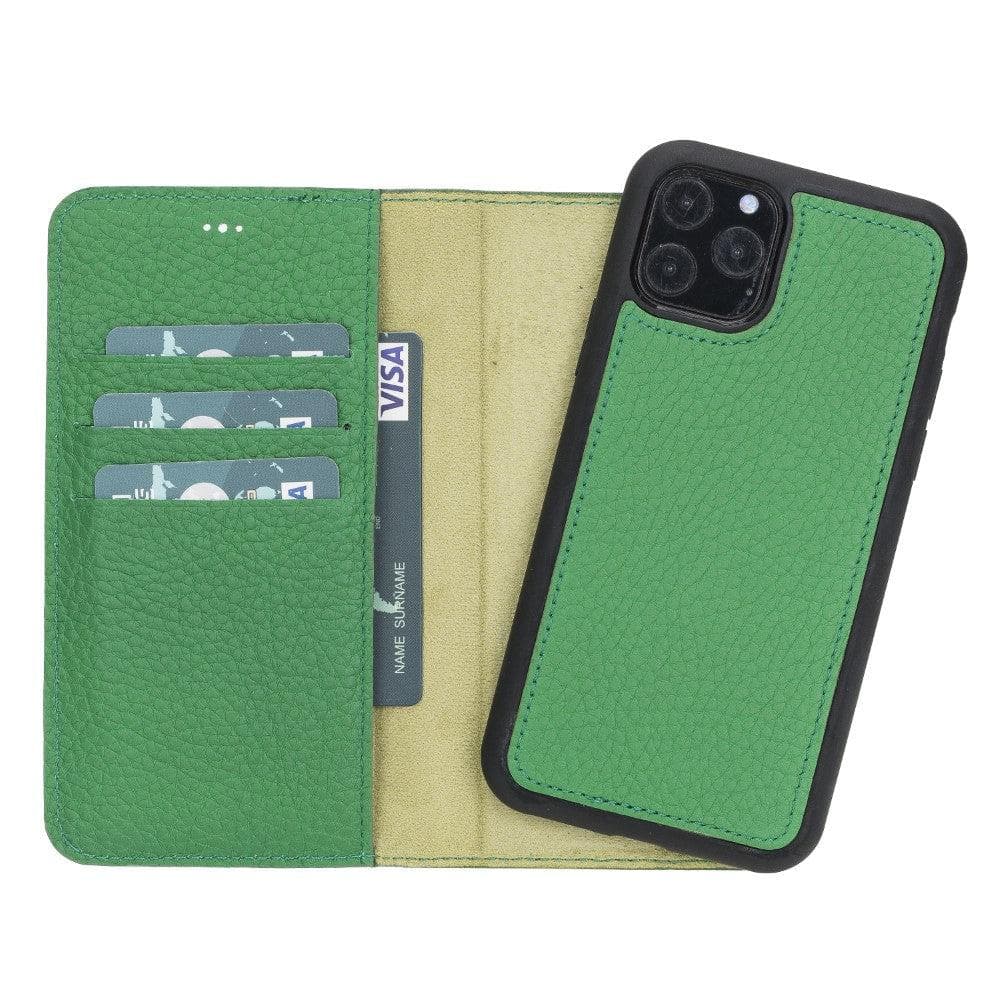 Magic iPhone 11 Pro Detachable Leather Wallet Case - TORONATA - color_ Olive Drab