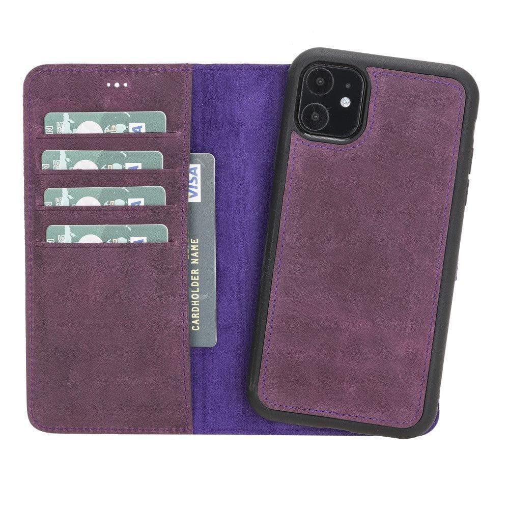 Magic iPhone 11 Pro Max Detachable Leather Wallet Case - TORONATA - color_ Purple