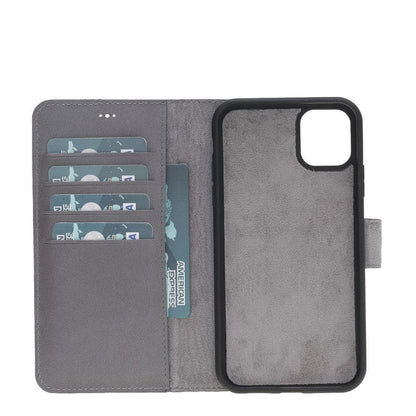 Magic iPhone 11 Pro Max Detachable Leather Wallet Case - TORONATA - color_ Gray