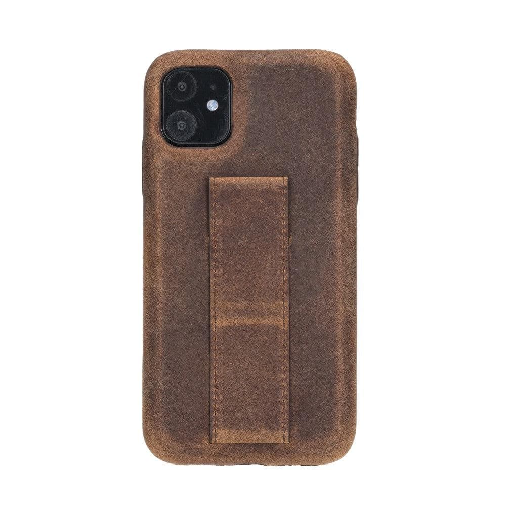 Rock Cover Stand iPhone 11 Series Leather Case / RCS - TORONATA - color_ Saddle Brown