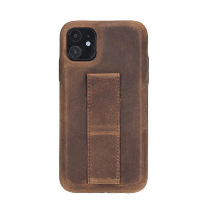 Rock Cover Stand iPhone 11 Series Leather Case / RCS - TORONATA - color_ Saddle Brown