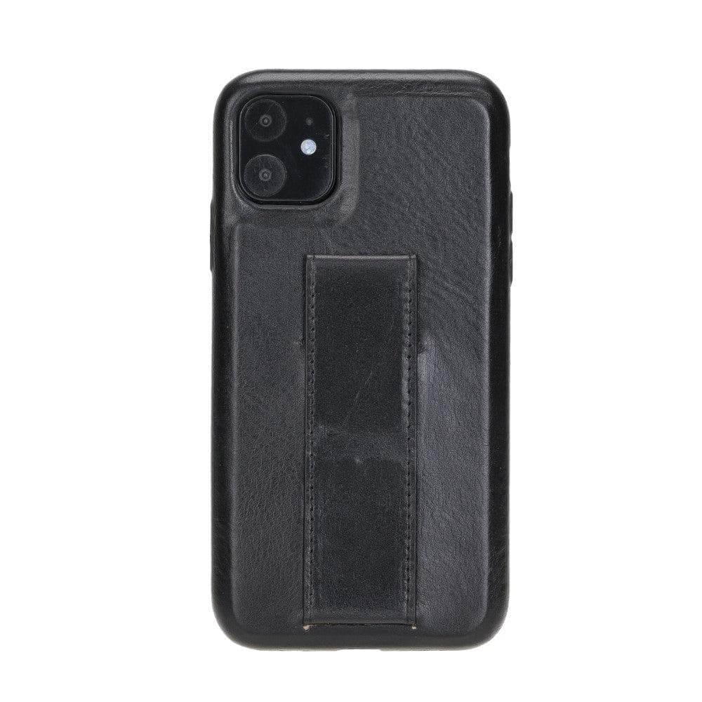 Rock Cover Stand iPhone 11 Series Leather Case / RCS - TORONATA - color_ Black